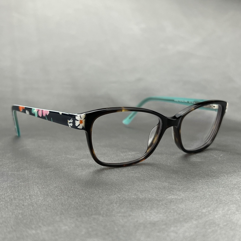 Vera Bradley Naomi Santiago Floral Navy Eyeglasses Frames 49-15-125 SFN Tortoise